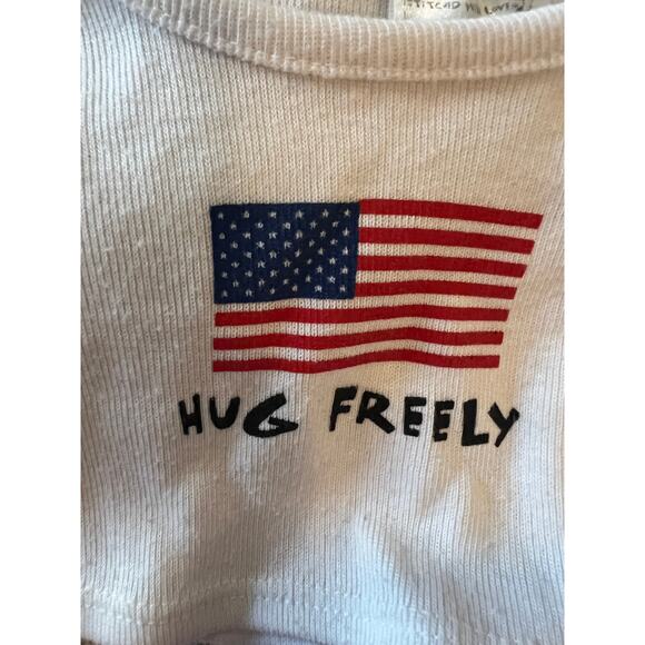 Build A Bear Workshop White Flag T-Shirt & Red Short Bow Bear Clothing Set - Picture 4 of 8